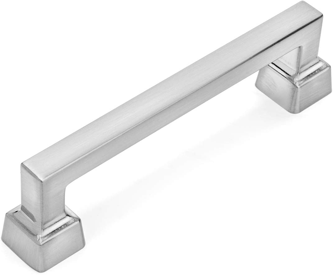 10 Pack - Cosmas 1481-96SN Satin Nickel Contemporary Cabinet Hardware Handle Pull - 3-3/4