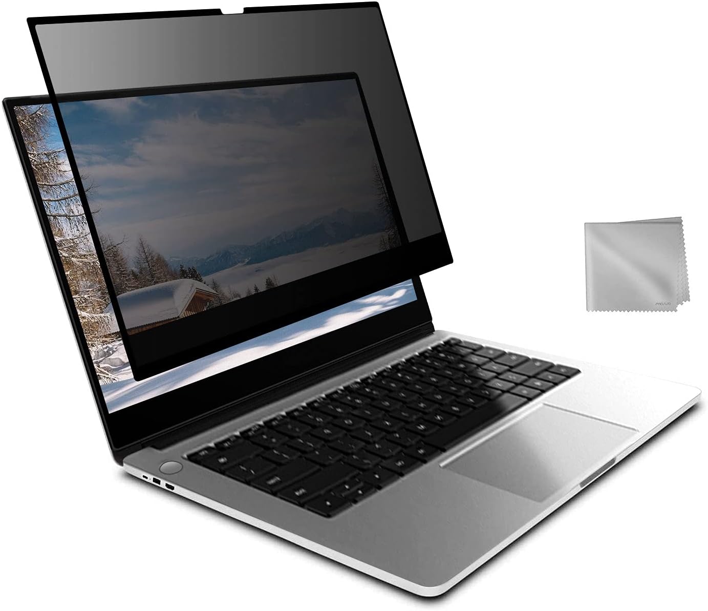 MOSISO 15.6 inch Laptop Privacy Screen Filter, Anti Glare Scratch Proof Screen Protector Privacy Filter & Wipe Cloth for 15.6 inch Diagonal 16:9 Aspect Ratio Widescreen Laptop