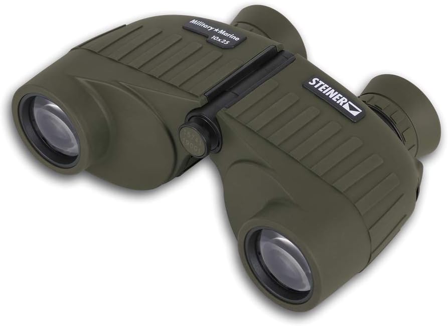 Steiner Military-Marine Series Binoculars, Lightweight Tactical Precision Optics for Any Situation, Waterproof, Green, 7x50