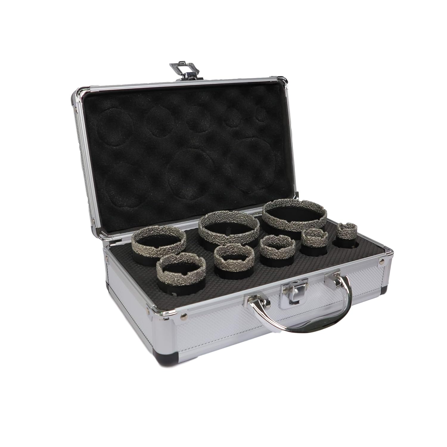 FVSCM Vacuum brazed Diamond Dry Drilling bits Core bits Set with 5/8-11 for Porcelain Tile Granite Marble Stone Masonry Brick（20/25/32/35/40/50/60/68mm）