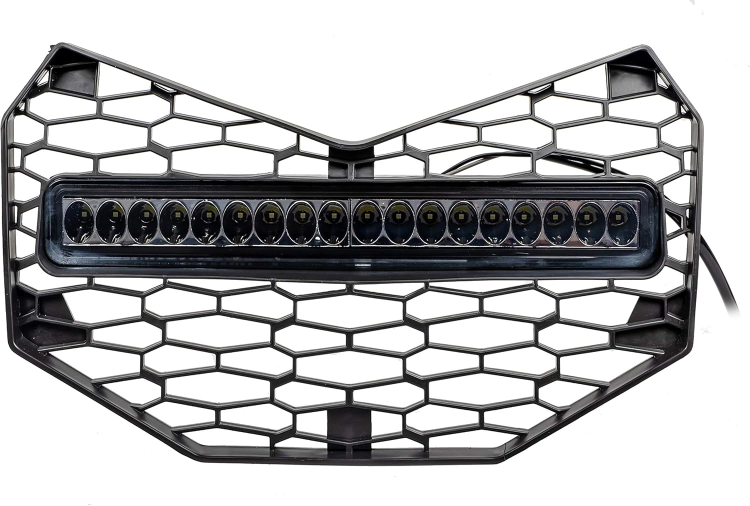 Front Grille for Maverick X3 2017-2022, SAUTVS Premium Front Mesh Grill with LED Light Bar for Can-Am Maverick X3 2017 2018 2019 2020 2021 2022 Accessories