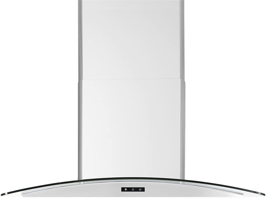 Pacific Economy Wall-mount Range Hood with Glass Chimney, Euro Design, 750 CFM, 3-speed, delay-off feature, Touch Control (30'')