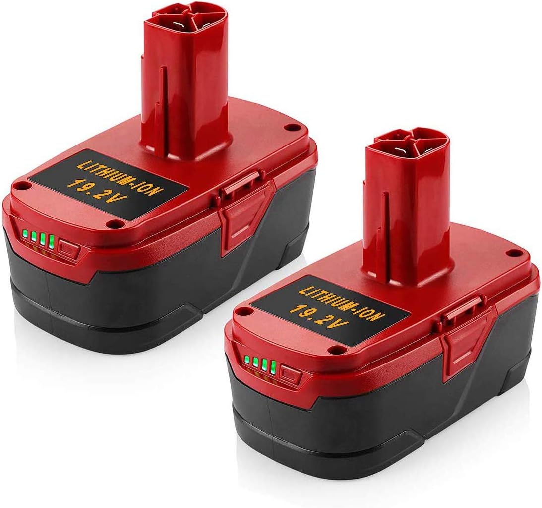 2Pack 6.0Ah 130279005 Battery for Craftsman 19.2Volt DieHard XCP 1323903 130211004 11045 315.115410 315.11485 C3 Lithium ion Batteries