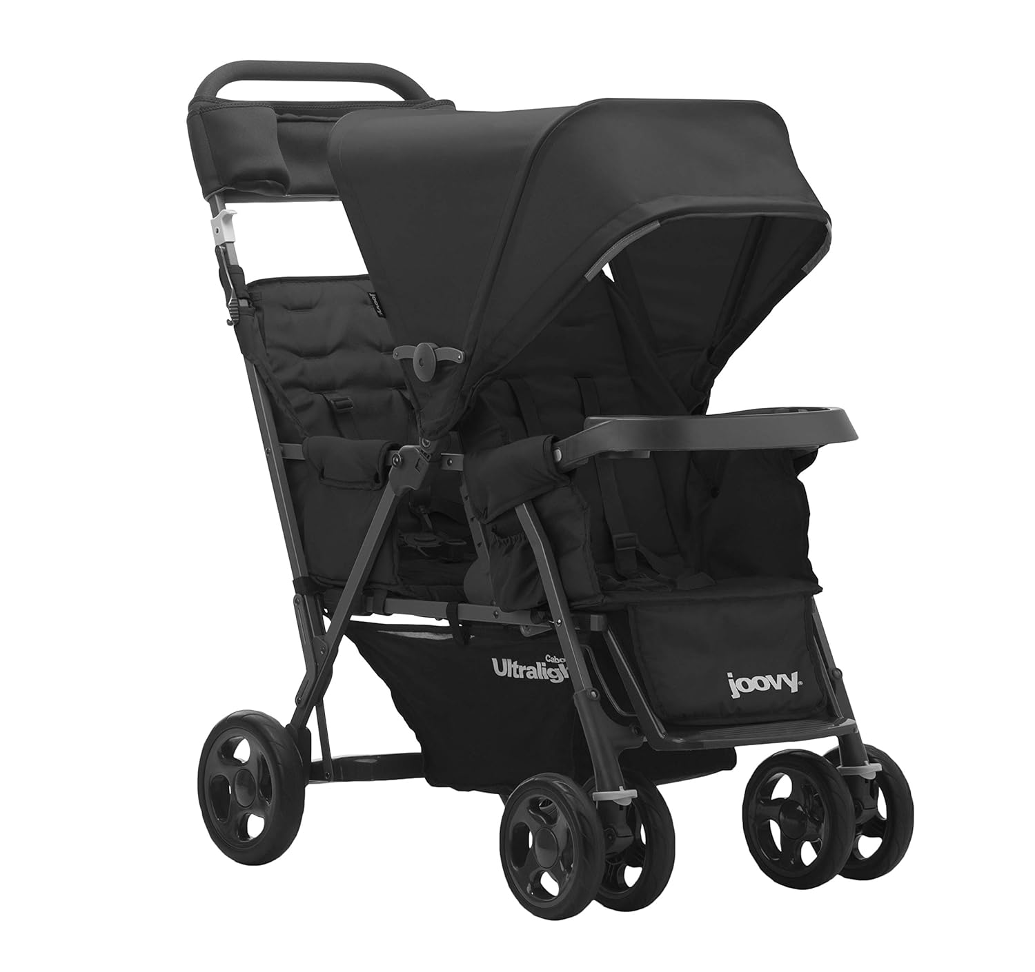 Joovy Caboose Too Ultralight Graphite Stroller, Stand on Tandem, Double Stroller, Black , 38x21.25x42 Inch (Pack of 1)