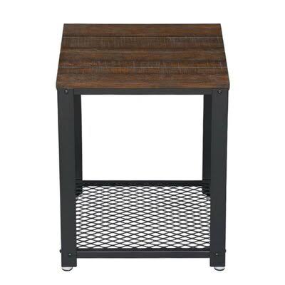 Voss Metal Nightstand in Brown / Black Williston Forge