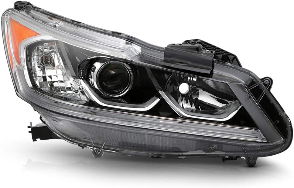 ACANII - For 2016-2017 Honda Accord Sedan w/o LED DRL Projector Headlight Headlamp Assembly Replacemet Passenger Side