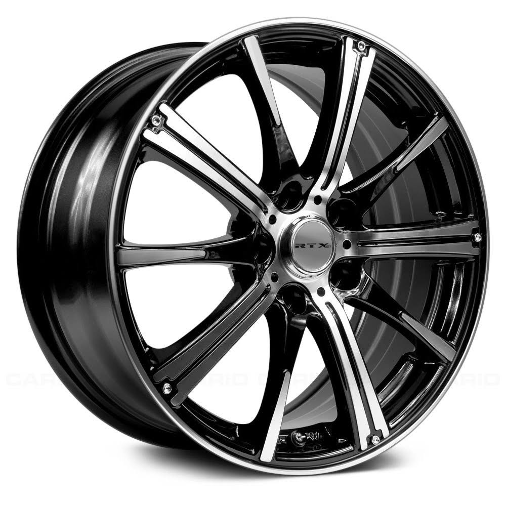 RTX Spark Wheel 14x5.5 4x100 Black Machined 38mm