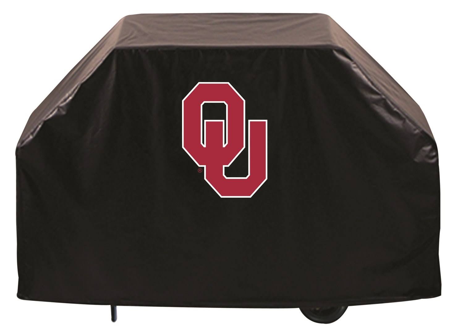 Oklahoma Sooners HBS Black Outdoor Heavy Breathable Vinyl BBQ Grill Cover (72x22)