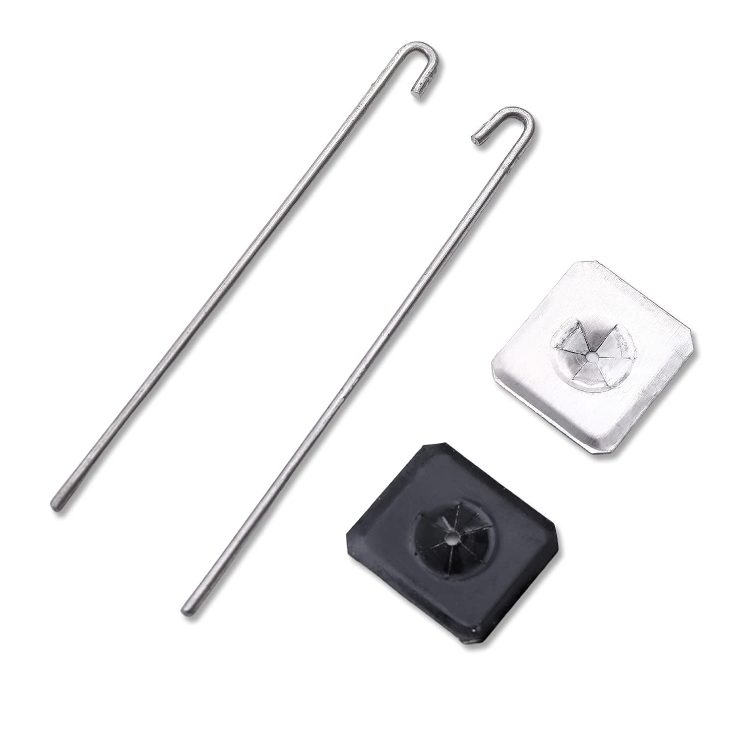 SIANSON Aluminum Solar Panel Bird Guard Fastener Clips (100 Pack) for Connecting The Animal Protection net to The Solar Panel. 100 Aluminum Hooks and Matching Locking Pack of 2