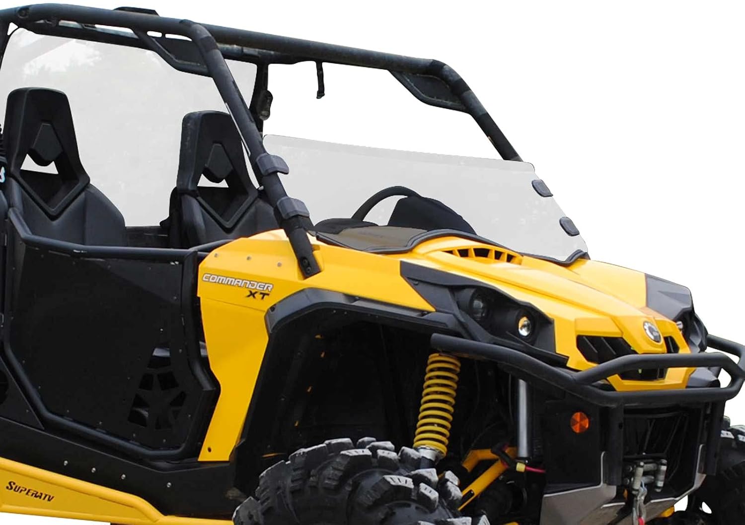 SuperATV Heavy-Duty Scratch-Resistant Half Windshield for 2021+ Can-Am Commander (See Fitment) | 1/4
