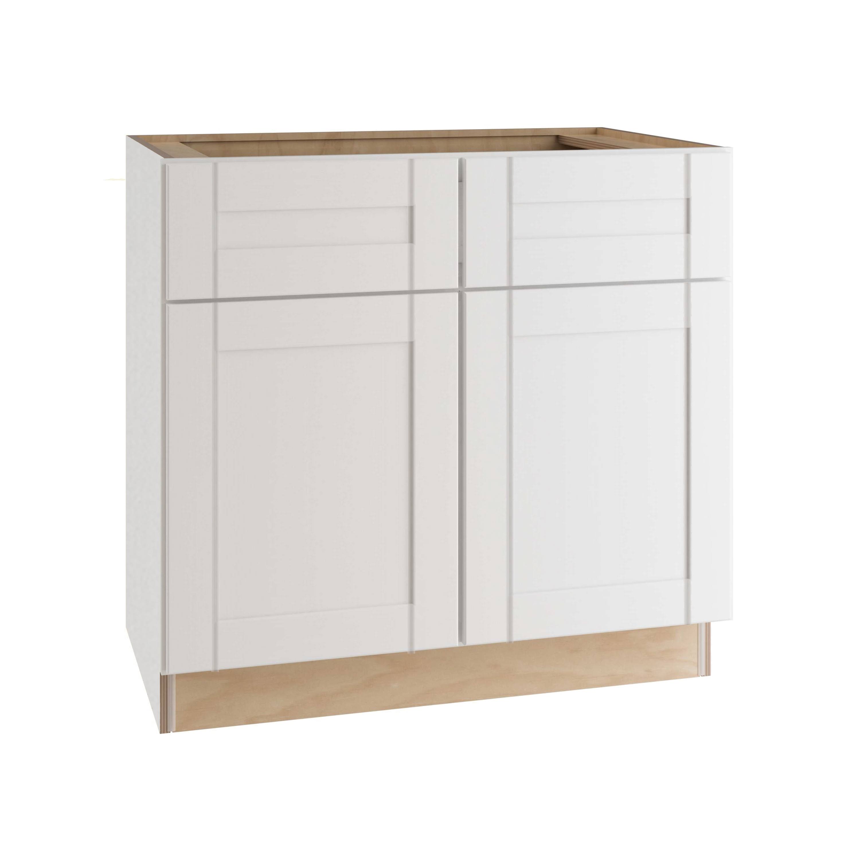 Contractor Express Cabinets B33-XVW Vesper White Shaker Assembled Plywood 33 in. x 34.5 in. x 24 in. Base Kitchen Cabinet with S