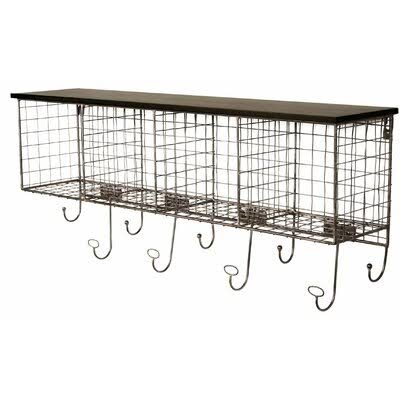 Frates Cubby Shelf with Hooks Gracie Oaks Finish: Black