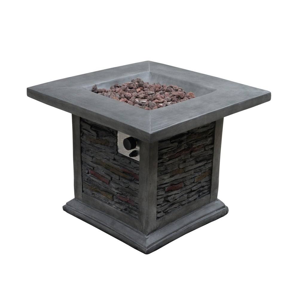 Guanacaste Gray Stone GAS Outdoor Fire Pit