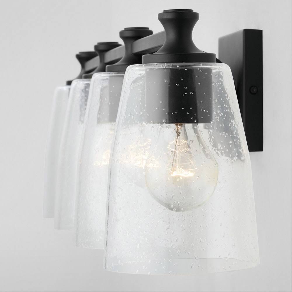 Capital Lighting 140941MB-506 Myles 4 Light Vanity, Matte Black