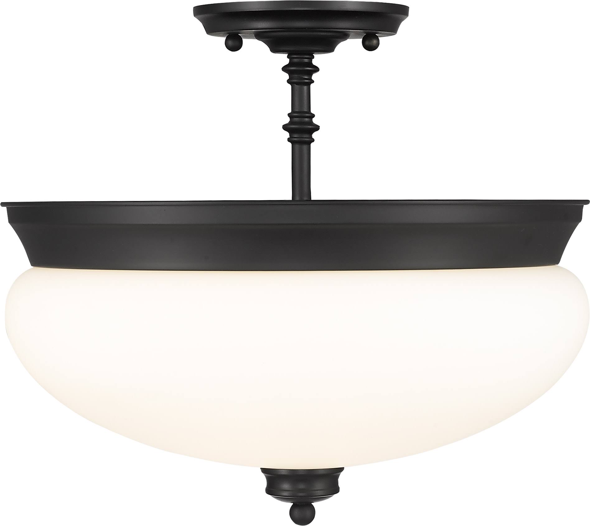 Z-Lite 721SF-MB Matte Black 3 Light Semi Flush Mount
