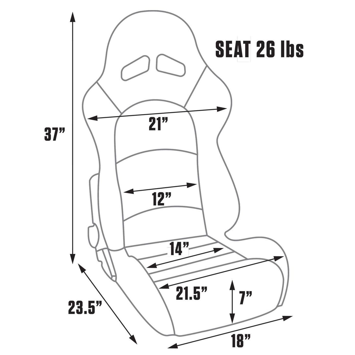 Scat 80-1615-51 Sportsman Pro Black Vinyl Racing Seat