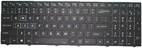 GAOCHENG Laptop Backlit Keyboard for CLEVO P950 P950ED P950RC P950RD P950RF P960 P960RC P960RD P960RF P960EN P960RN English Black Frame