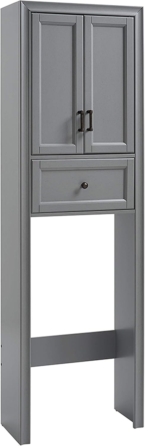 Crosley Furniture Tara Space Saver Bathroom Cabinet, Vintage Gray
