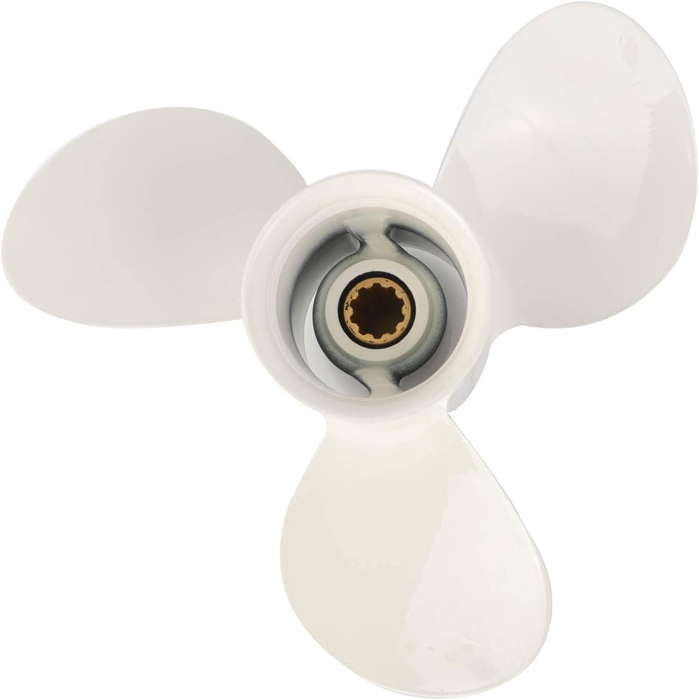 DOLKSN Boat Engine propellers for Yamaha Boat Propeller F25/20HP/25hp/30hp 9 7/8 x 11 1/4-F Aluminium Alloy Propeller,10 Tooth Spline,664-45947-01-EL Pack of 2