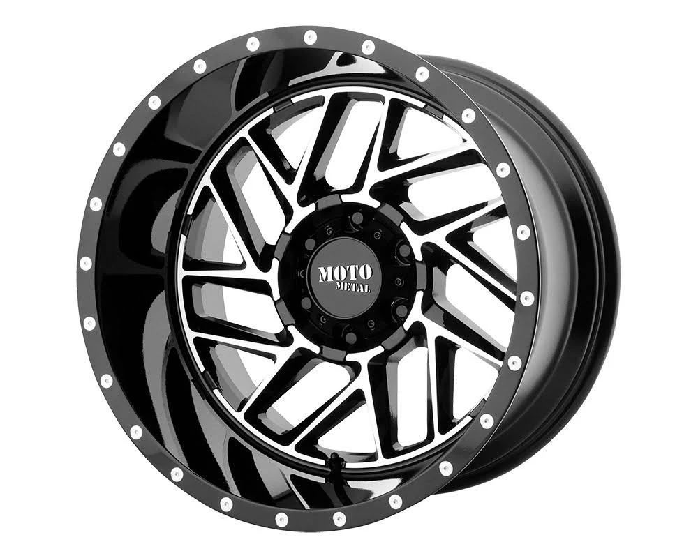 Moto Metal MO98522080318N MO985 Breakout Wheel 22x10 8x8x165.1 -18mm Gloss Black Machined