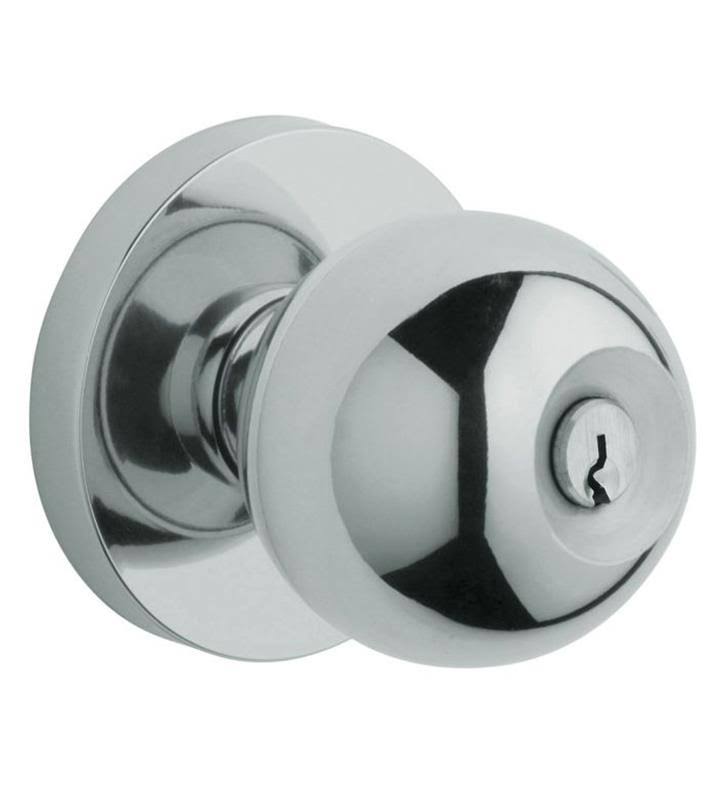 Contemporary - Keyed Entry Door Knob with Rose in Satin Brass u0026 Black - 5218.050.ENTR - Baldwin Hardware