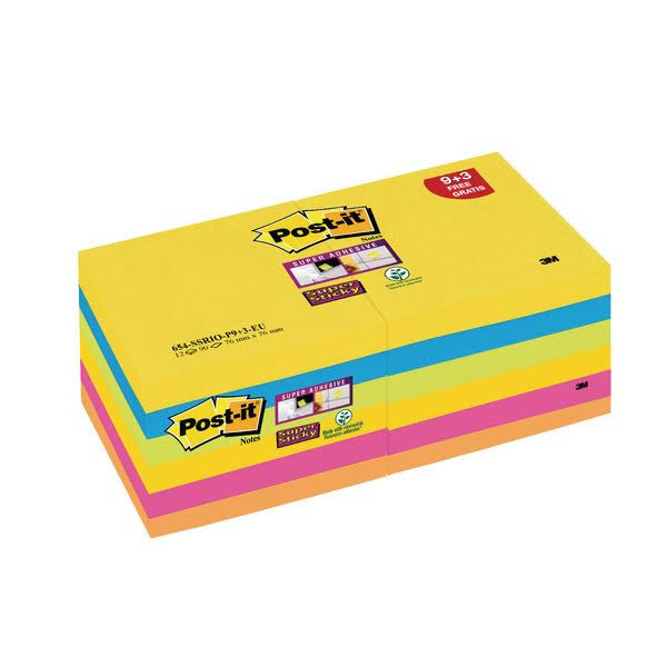 Post-it Z-Notes Rio Ref R330-SSRIO-P9+3 [Pack 12]