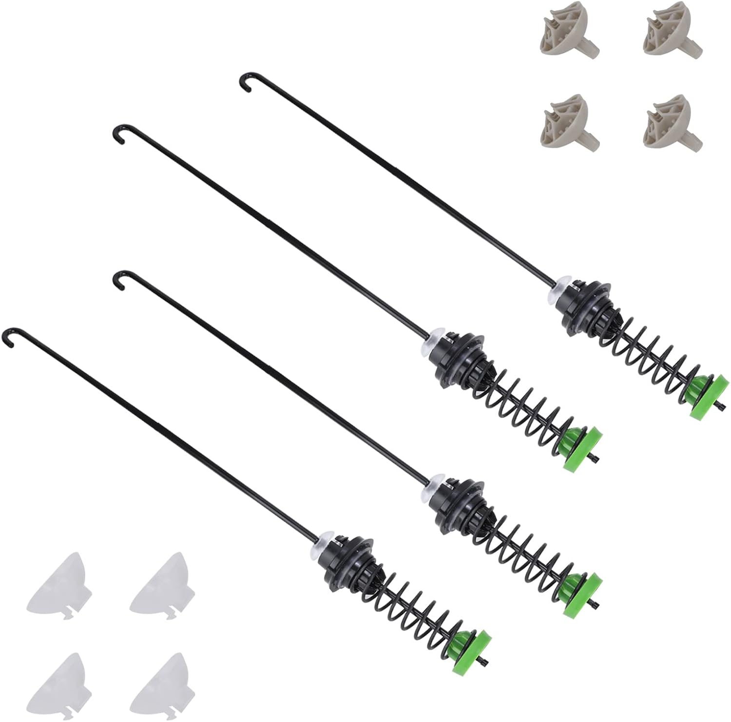 Updated W11130362 Washer Suspension Rod Kit - Compatible with part Whirlpool Kenmore Washing Machines - Replaces Part Number WTW5000DW0, WTW5000DW2, MVWC565FW0, 11022352510(Pack of 4)