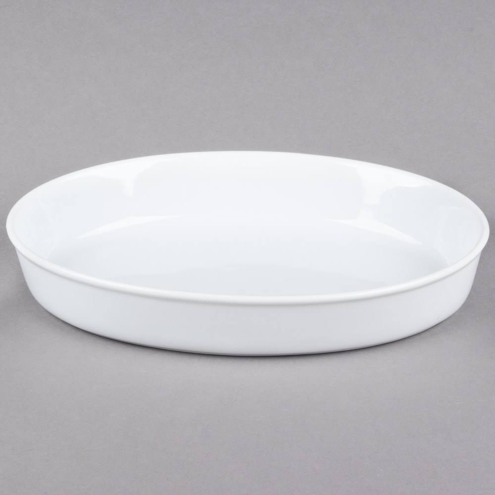 CAC China Odp-10 80-Ounce Porcelain Oval Deep Platter 9 by 13 2-Inch Super White Box of 12