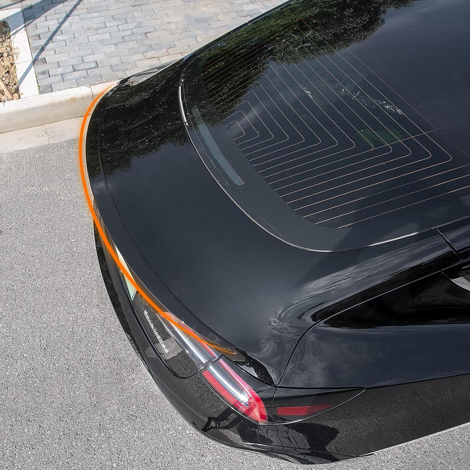 Fit for Tesla Model 3 2017-2021 2022 Spoiler Wing Performance Car Rear Spoiler Carbon Fiber Pattern Kit Tesla Model 3 Accessories (Glossy Carbon Fiber Pattern)