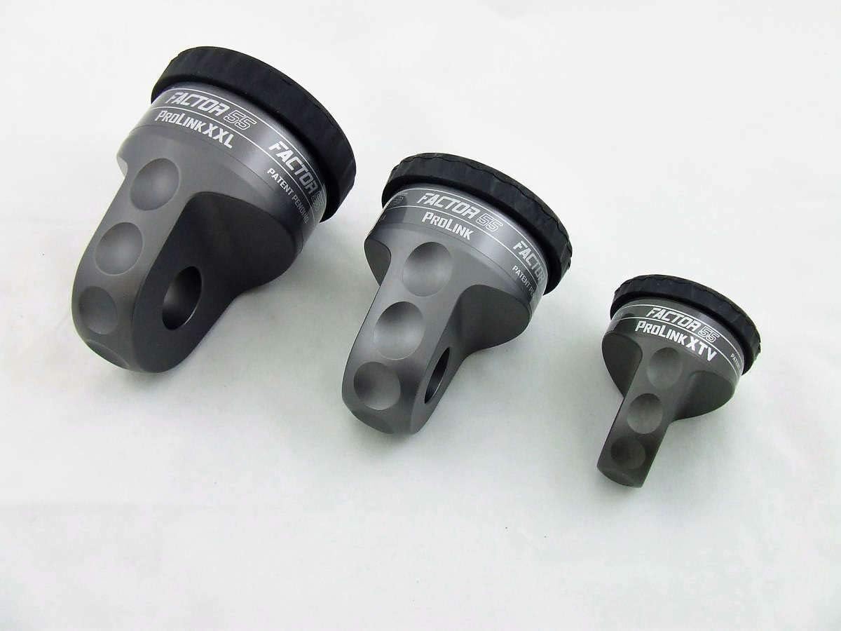 Factor 55 ProLink Loaded Shackle Mount With Titanium Pin & Rubber Guard (16,000 Lbs) - Yellow