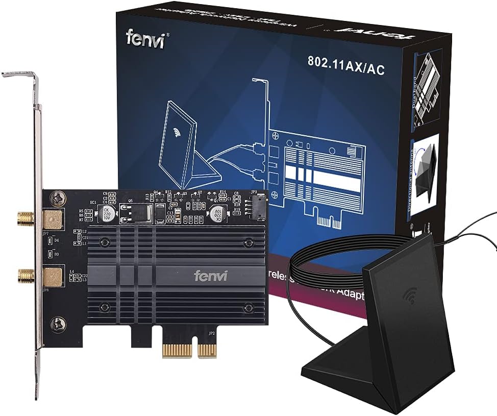 fenvi WiFi 6 AX200NGW PCI-E WiFi Adapter Card PCIe Wi-Fi 6 802.11ax Card PC Internet Network Wireless PCI Card Next-Gen MU-MIMO 2x2 2.4GHz 5GHz BT 5.1 3000Mbps 11AX Miracast vPro AX200 OFDMA WiFi nic Pack of 2