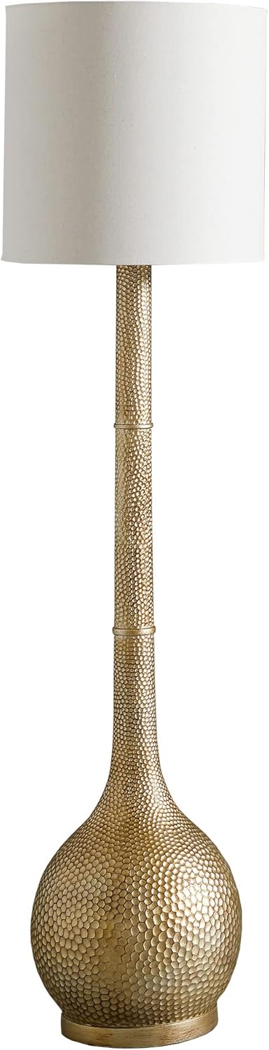 Catalina Lighting 20423-001 Modern Hammered Metal Floor Lamp with Hardback Linen Shade, LED Bulb Included, 60.5