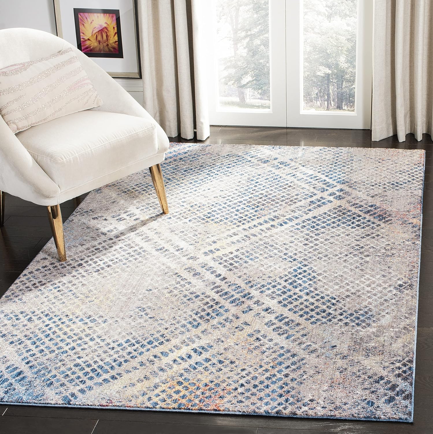 Safavieh Monray Collection MNY656E Modern Abstract Distressed Runner, 2'3