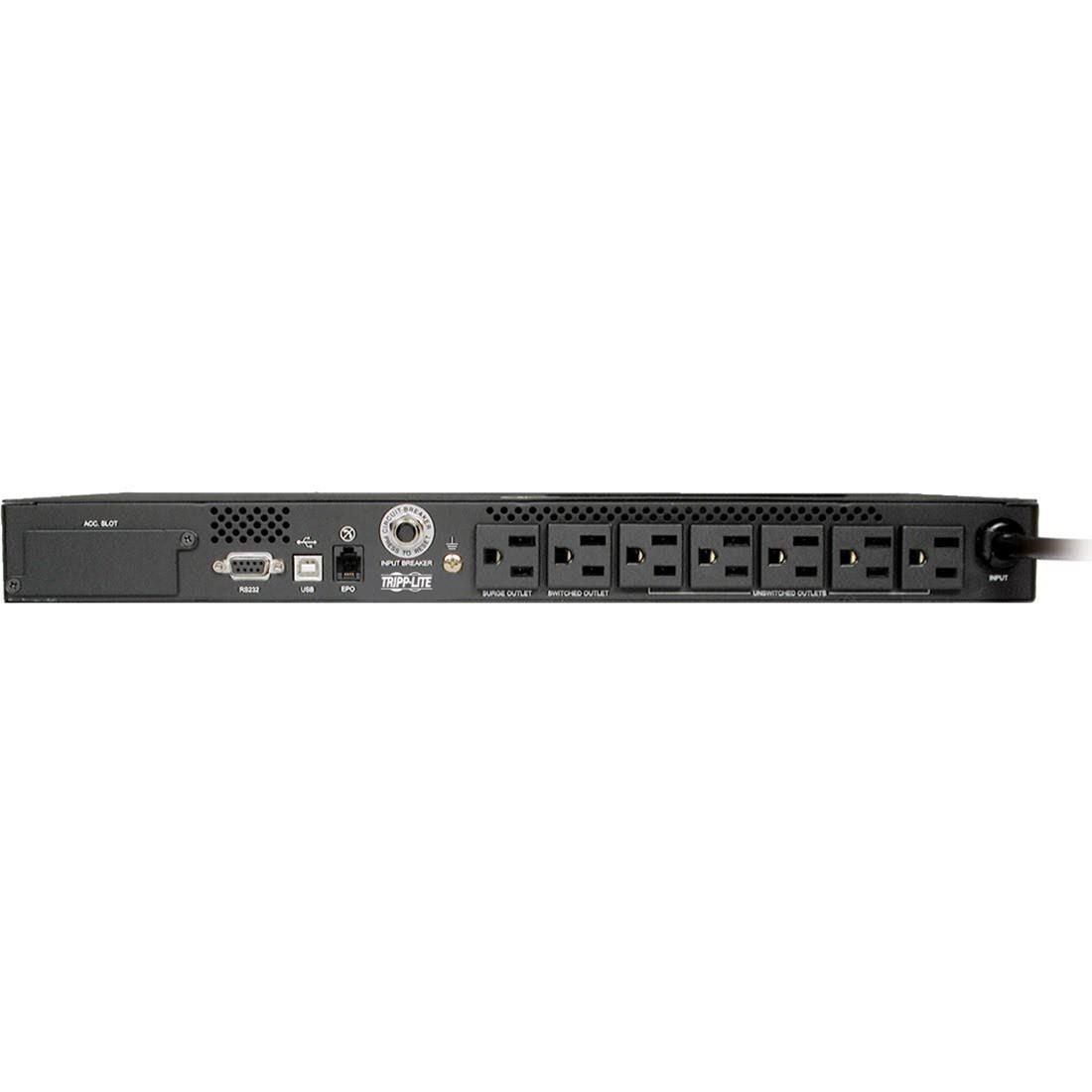 Tripp Lite UPS Smart 500VA 300W AVR 120V USB DB9 SNMP 1URM TAA Rackmount UPS - 300W - 500 VA