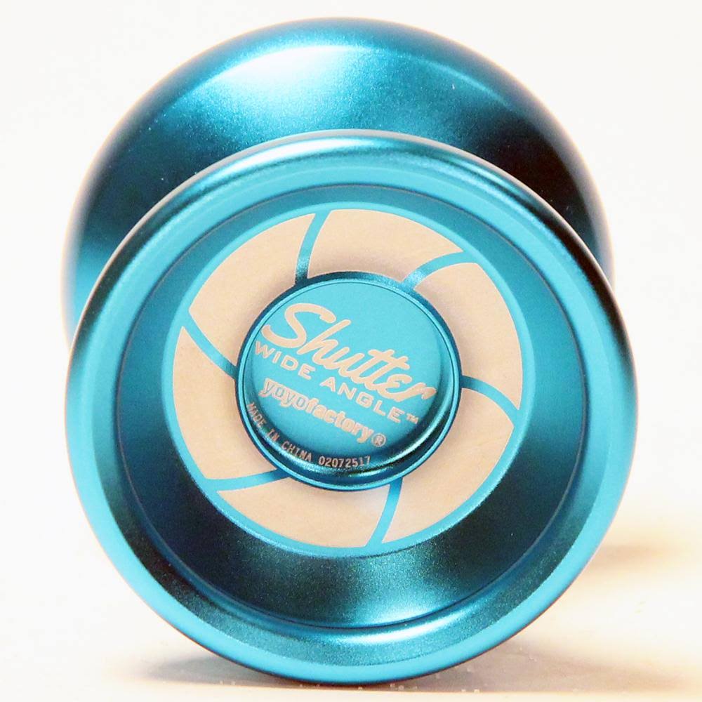 Yoyofactory Wide Angle Shutter Yo-Yo Blasted Aluminum Finish (Aqua)