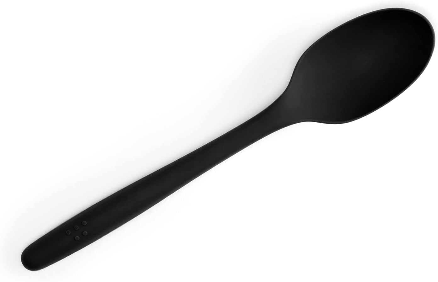Misen Silicone Mixing Spoon - Silicone Spoons for Cooking - Large Heat Resistant Kitchen Spoons - 12 inch - Black