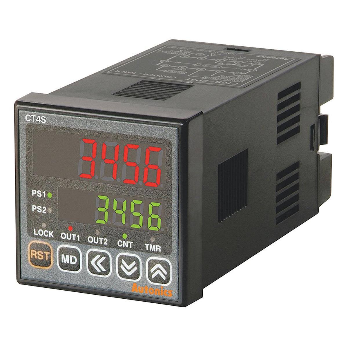 Autonics CT4S-2P4 LED Counter/Timer, Digital4, AC Power