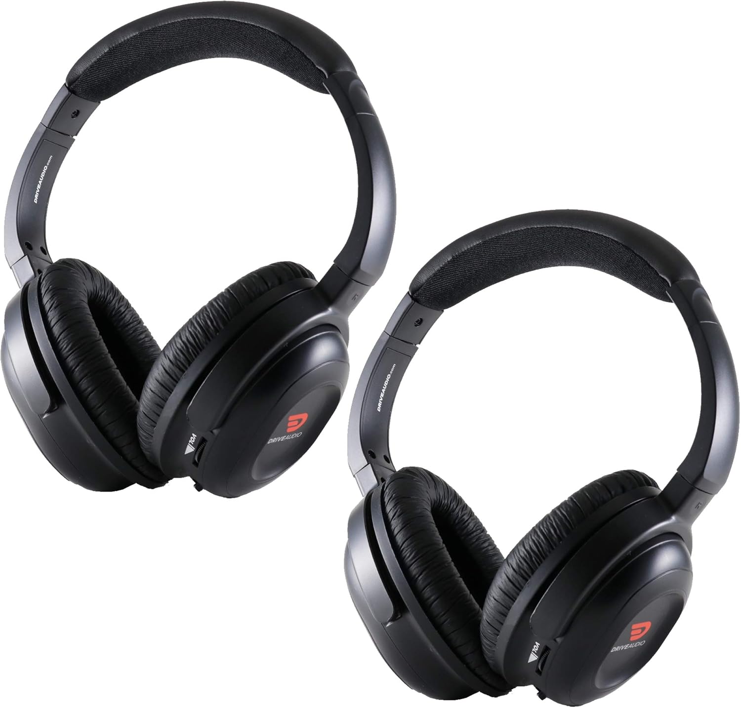 Drive Audio Rechargeable Headphones Compatible with Toyota & Lexus (2 Pack) fits Sienna, Venza, Sequoia, Land Cruiser, Highlander, 4Runner, Tundra, Camry, Avalon, GX, LS, RX, LX, NX, 350, 450H