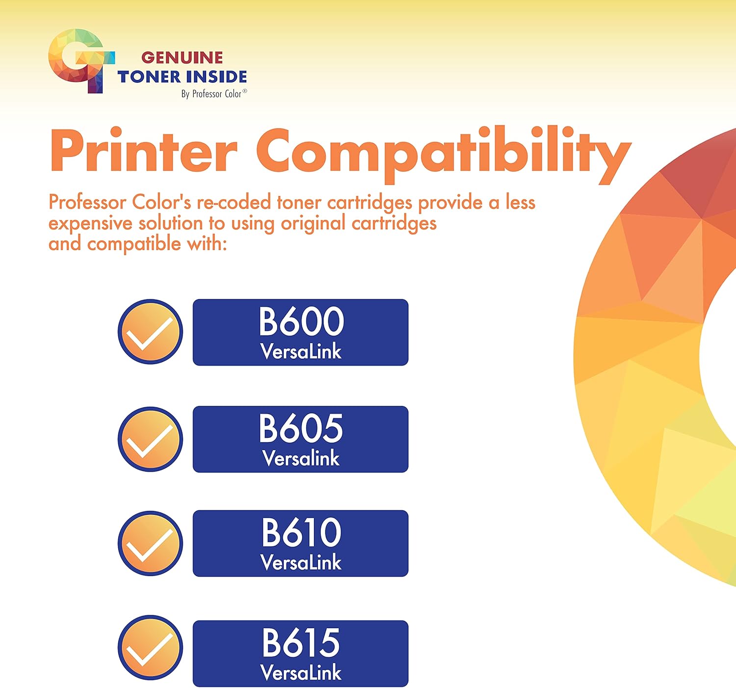 Professor Color Re-Coded OEM Toner Cartridge Replacement for Xerox VersaLink B600/B605/B610/B615 | 106R03944 - High Capacity Black (46,700 Pages)