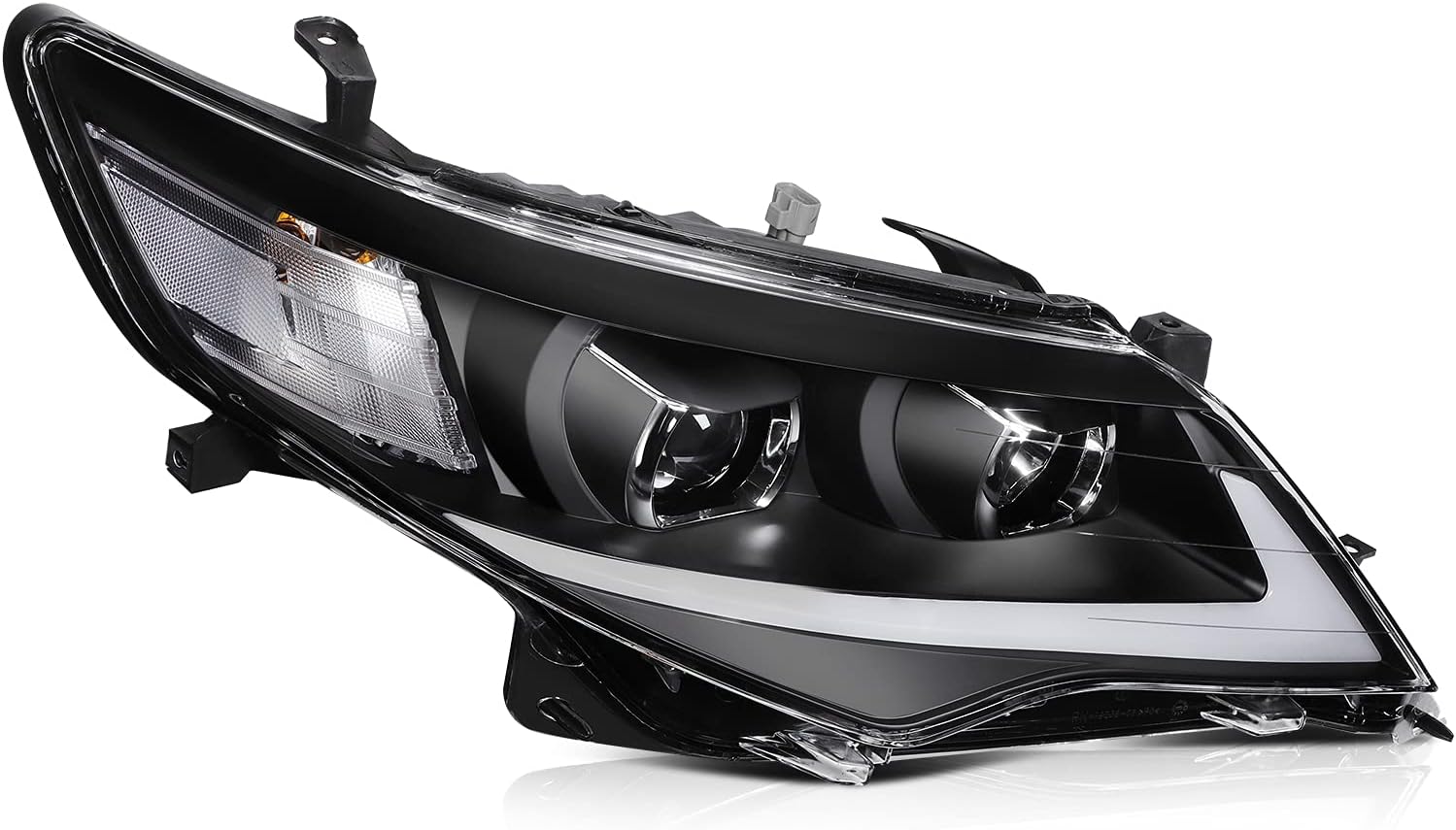 ECCPP Headlight Assembly For Toyota Camry 2012-2014 Headlamps Black Housing Clear Lens