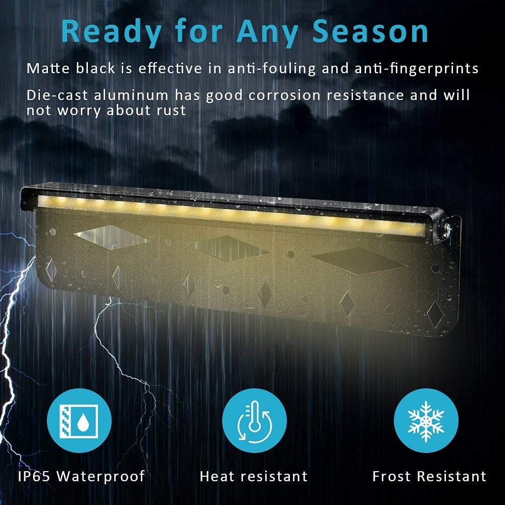 Step Lights, 4-Pack 12Inch 3W Low Voltage LED Hardscape Lights, IP65 Waterproof, Hardscape Paver Light, ETL Listed 50,000 Hours Lifespan