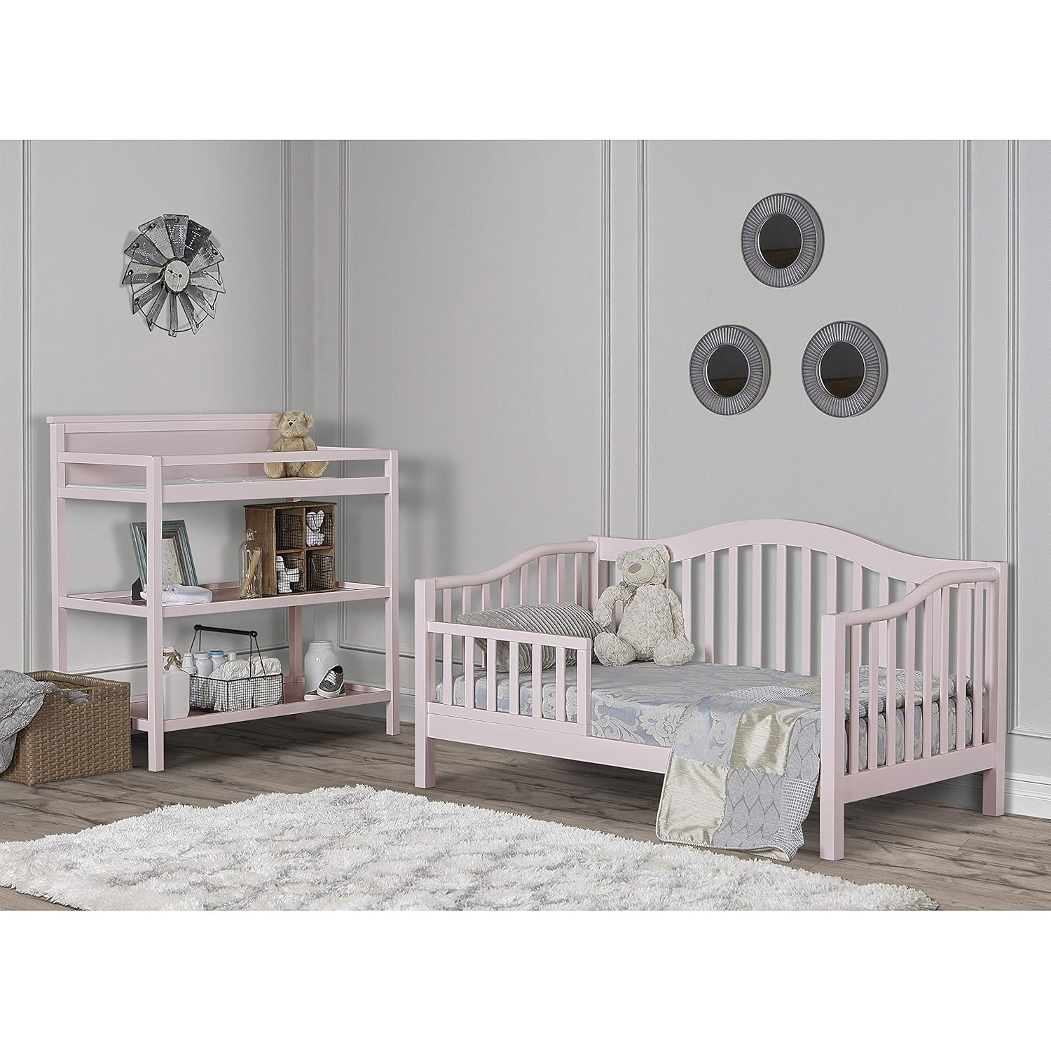 Dream On Me Austin Toddler Day Bed in White, Greenguard Gold Certified 54x30x29 Inch (Pack of 1)