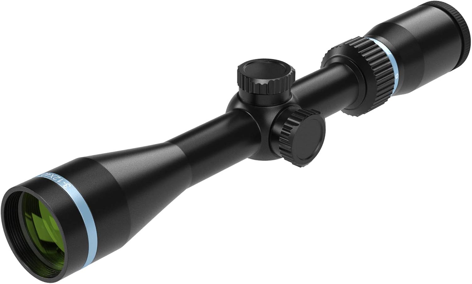 Feyachi Falcon 3-12x40mm Rifle Scope, BDC MOA Reticle Second Focal Plane 1-inch Tube Riflescopes Black Matte Pack of 2