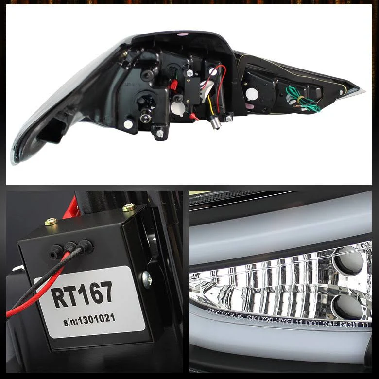 Spyder Hyundai Elantra 11-13 Light Bar LED Tail Lights - Black