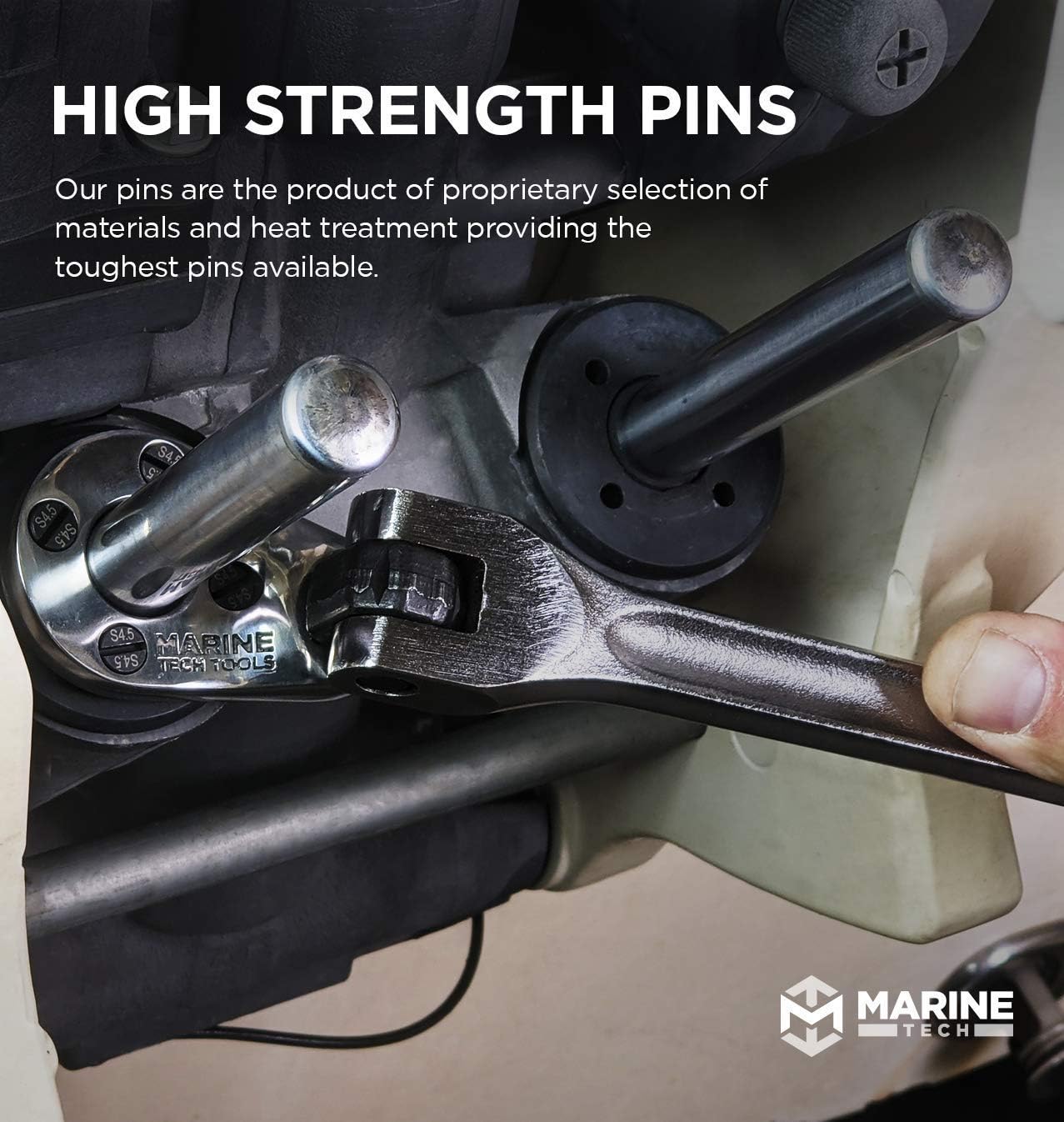 Marine Tech Tools Outboard 35mm Pin Wrench with L-6 Pins (AMT0009-35mm x 6mm) - Tilt caps fit on All SHOWA Manufactured Trim/Tilt Units, Yamaha, Suzuki, Johnson, Honda, & Evinrude