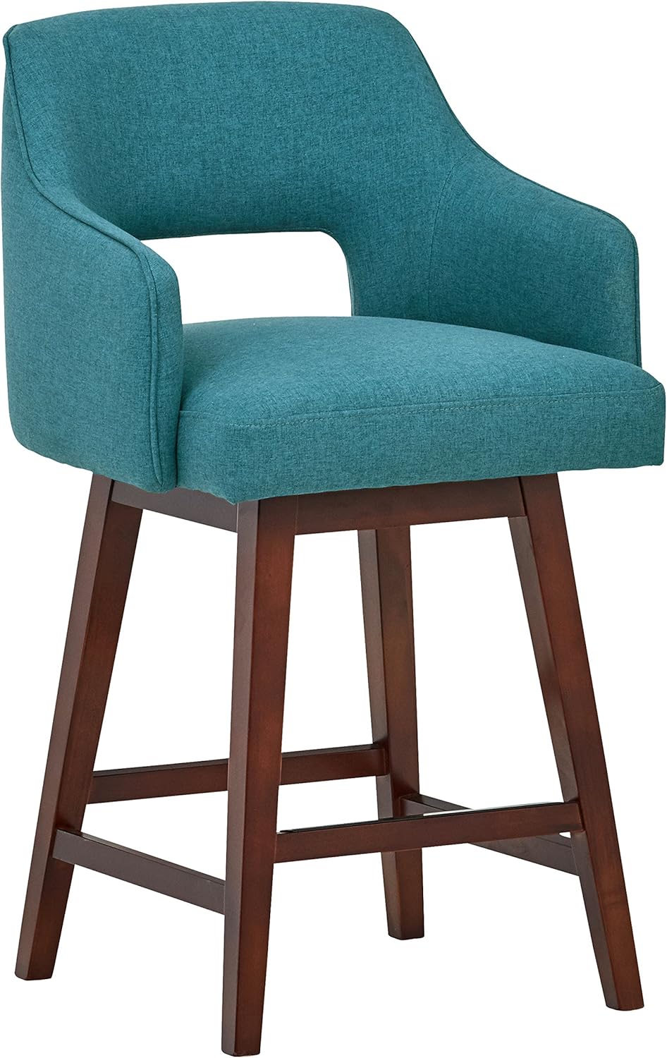 Amazon Brand &ndash; Rivet Malida Mid-Century Modern Open Back Swivel Kitchen Counter Height Stool, 37