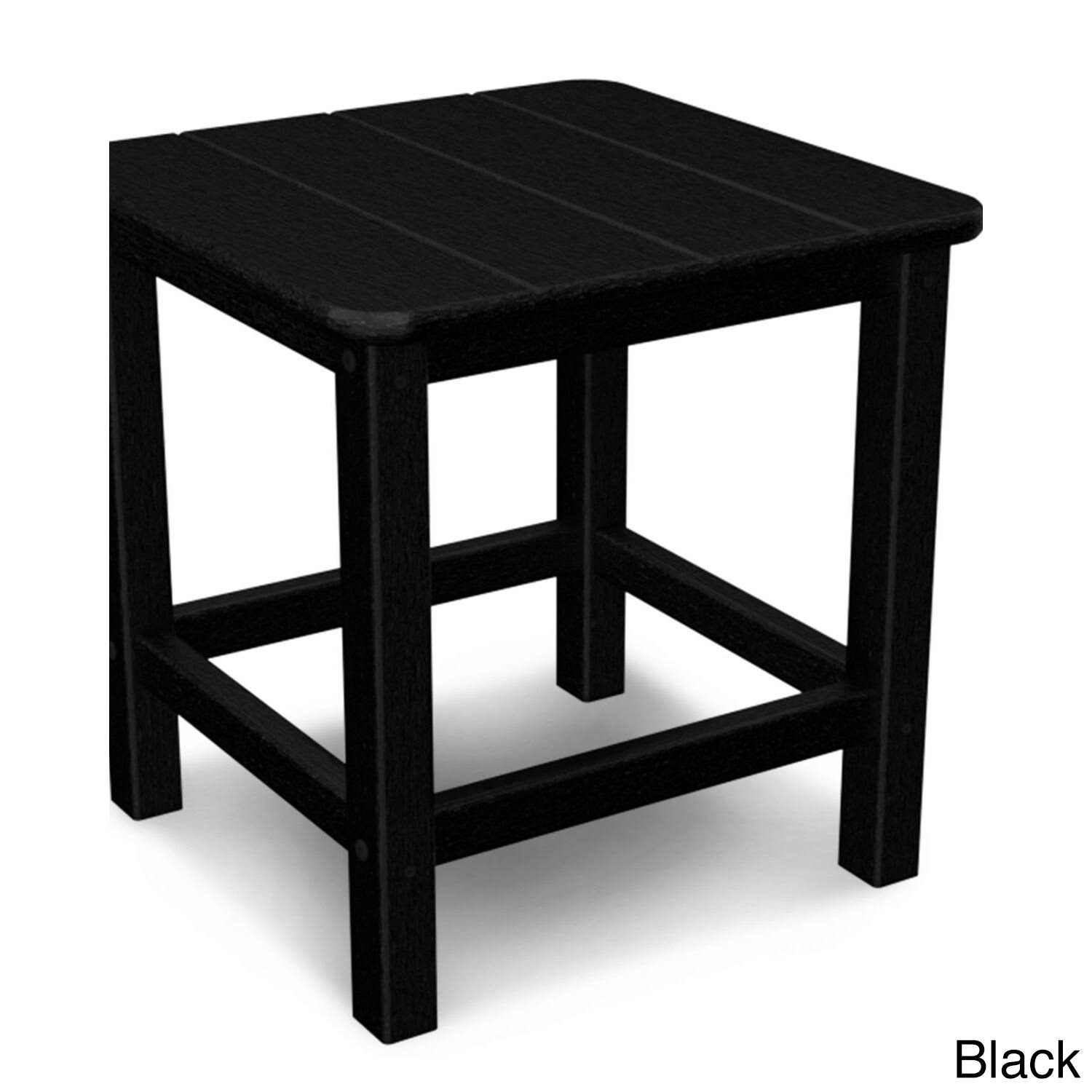POLYWOOD Seashell 18x22 Side Table - Black
