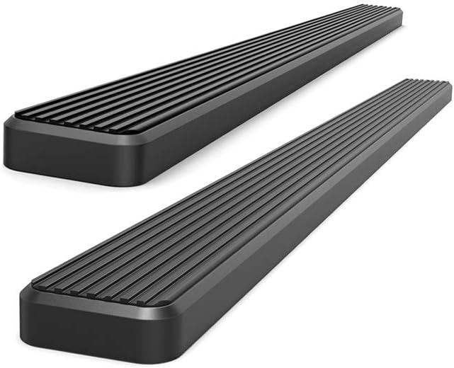 APS Premium 6in Black iBoard Running Boards Compatible with Ford Ranger SuperCrew Cab 19-22