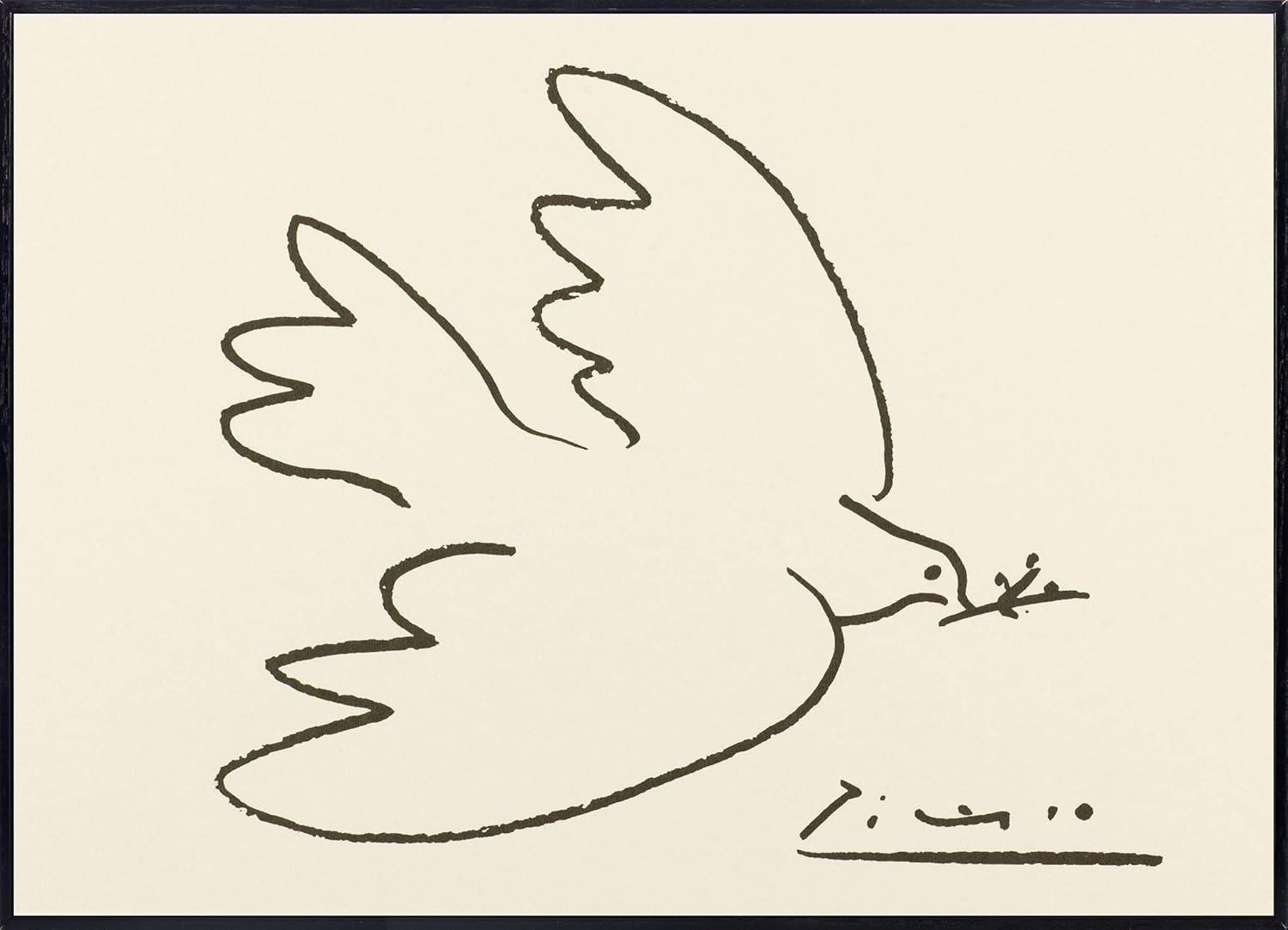McGaw Graphics Dove of Peace by Pablo Picasso Framed Print, 16x22, Multi Pack of 2