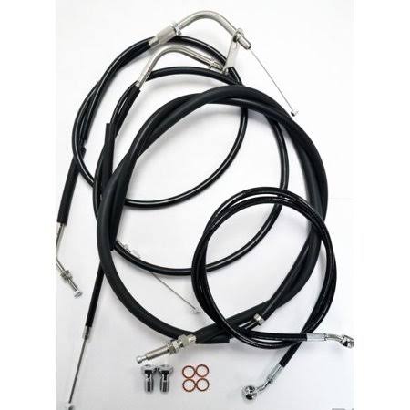 Baron Cable/Line Kit +2 inch Bar Height Black (ba-8050kt-08b)